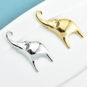 Wuli&baby Stainless Steel Elephant Brooches  Women Unisex High Quality 2-color Animal Casual Party Brooch Pins - Image 4