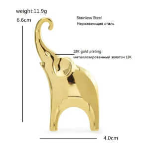 Wuli&baby Stainless Steel Elephant Brooches  Women Unisex High Quality 2-color Animal Casual Party Brooch Pins - Image 3