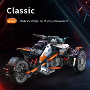 1228Pcs City Technical APP RC Locomotive Motorcycle Building Block MOC Motorbike Bricks Model - Image 5