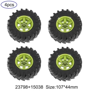 4WD Climbing Car Off-road Front Suspension System MOC Parts Kits 23798 15038 Tyre Compatible with LEGOed - Image 5