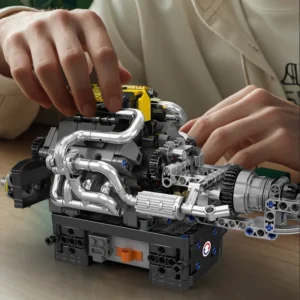 Mould King 10207 Technical Car Engine V12 Cylinder Building Blocks Model 11 V-Shaped Bricks Kits    Christmas - Image 3