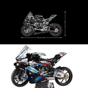 New Motorcycle Building Bocks Simulation Motorcycle Model  Assembly Model Difficult   Educational Creature - Image 3