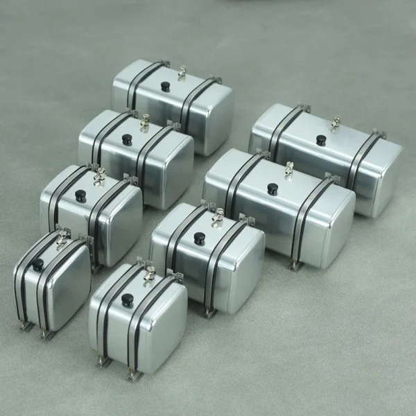 CNC Metal Hydraulic Oil Fuel Tank for 1/14 Tamiya RC Trailer Dump Truck Car SCANIA R620 VOLVO ACTROS 3363 MAN TGX LESU