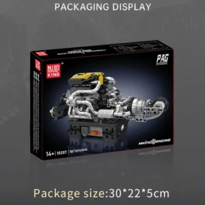Mould King 10207 Technical Car Engine V12 Cylinder Building Blocks Model 11 V-Shaped Bricks Kits    Christmas - Image 5