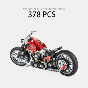378pcs Motorcycle Model Educational Technic City Car Building Block - Image 3