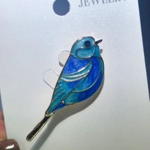 Wuli&baby Exquisite Bird Brooches Pins  Women Unisex 2-color Beautiful Enamel Bird Animal Party Office Brooch Pins - Image 4