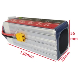1PCS FLISHRC Lipo Battery 5200mAh 6S 22.2V 35C for FL500 Airwolf AH-64 Helicopter - Image 2