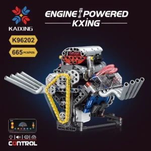 MOC V8 Engine Model Technical Electrically Drive Car Building Blocks Set Creative Educational  christmas - Image 3