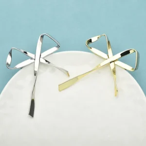 Wuli&baby Big Stainless Steel Bowknot Brooches  Women Unisex Beautiful All-match Party Office Brooch Pins - Image 4