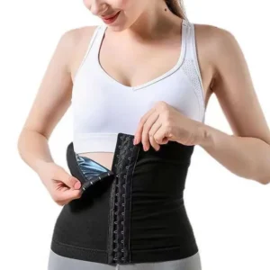 Buckle Waist Trainer Burst Sweat Corset Sauna Slimming Belt Sweat Body Burning Shaper Weight Loss Breasted Waist Training Belly - Image 5