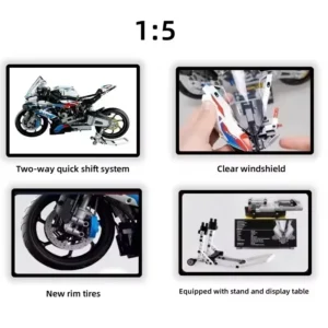 New Motorcycle Building Bocks Simulation Motorcycle Model  Assembly Model Difficult   Educational Creature - Image 4