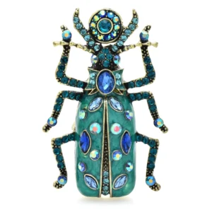 Wuli&baby Big Enamel Beetle Brooches  Women Unisex 4-color Rhinestone Lovely Insects Party Office Brooch Pins - Image 2