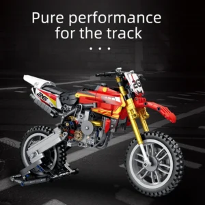 MOC City Technical Super Motorcycle Racing Motorbike Model Building Block  Locomotive Brick - Image 3