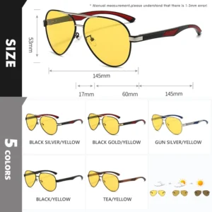 High Quality Day Night Vision Glasses For Driving Pilot Sunglasses Polarized Men Women Anti-Glare Goggles gafas de sol hombre - Image 5