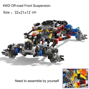 4WD Climbing Car Off-road Front Suspension System MOC Parts Kits 23798 15038 Tyre Compatible with LEGOed - Image 2