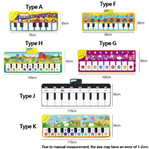 Piano Mat for Kids Children Fitness Keyboard Play Music Carpet Toddlers Music Instrument Toys Educational Toys Gift for Girl Boy - Image 6