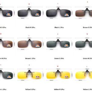 4 Color Grey Lenses Polarized Sunglasses Clip On Flip Up UV 380 Driving Fishing Night Vision Glasses Clips - Image 7