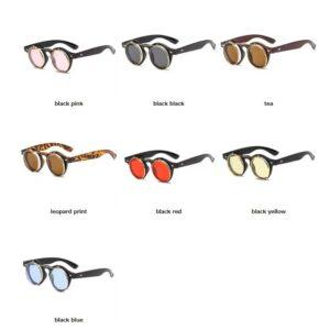 Unisex Retro Round Frame Flip Cover Sunglasses Double Layer Eyewear Outdoor Sunglasses Sun-Protective Punk Black Shades Glasses - Image 7