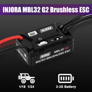INJORA MBL32 G2 Waterproof Micro Brushless ESC for 1/24 1/18 RC Crawlers TRX4M Ascent18 SCX24 - Image 3