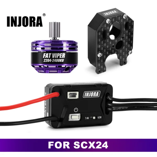 INJORA MBL32 G2 Waterproof Brushless ESC & 2204 Fat Viper Outrunner Motor for 1/24 Axial SCX24