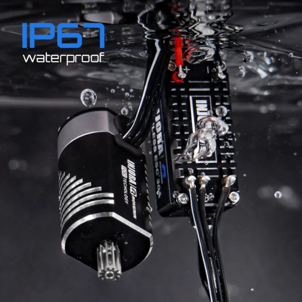 INJORA Roverin Waterproof FOC Power System Sensored Brushless ESC & 180 Motor Combo for TRX4M Ascent-18 (4800Kv) - Image 3