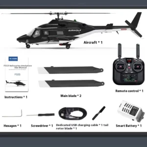 F02s Yuxiang Flying Wolf Armed Remote Control Helicopter Gps Positioning Automatic Return 1:34 Remote Control Aircraft 6-Channel - Image 3