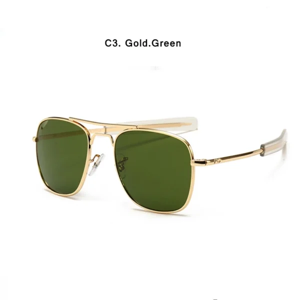 Fashion Classical Aviation Sunglasses Men AO Sun Glasses For Male American Army Military Optical Glass Lens Oculos - Image 4