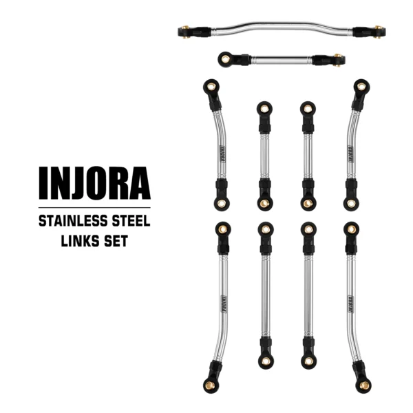 INJORA Stainless Steel High Clearance Links & Steering Links Set for 1/18 HPI Venture18 - Image 5
