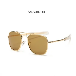 Fashion Classical Aviation Sunglasses Men AO Sun Glasses For Male American Army Military Optical Glass Lens Oculos - Image 5