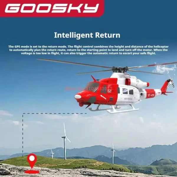 Goosky E2 1:35 Gps Intelligent Imaging Real Machine Uh-1y Helicopter - Image 4