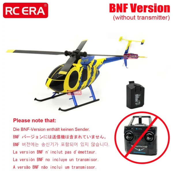 RC ERA C184 BNF Mini MD500 100 Size Gyro Stabilized Helicopter with Optical Flow Sensor 4CH RC Aircraft - Image 7