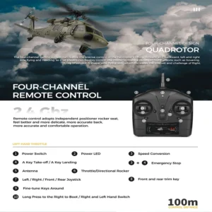 WLtoys K170 RC Helicopter 2.4G 6-Aixs Gyroscope 4CH Altitude Hold Optical Flow Remote Control Helicopter Toys for Children - Image 4