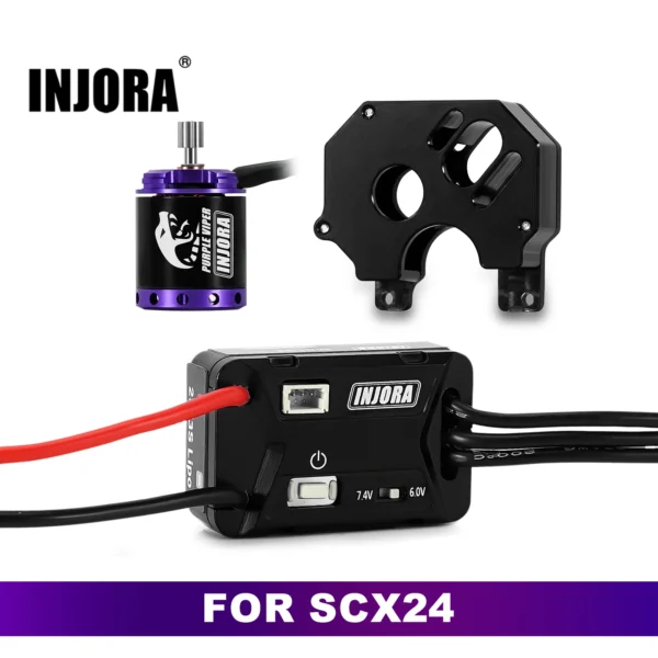 INJORA MBL32 G2 Waterproof Brushless ESC & 1721 Purple Viper Outrunner Motor for 1/24 Axial SCX24