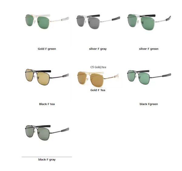 Fashion Classical Aviation Sunglasses Men AO Sun Glasses For Male American Army Military Optical Glass Lens Oculos - Image 6