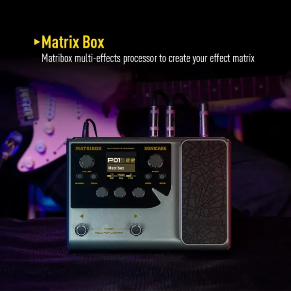 SONICAKE Matribox 140 Built-in Guitar/Bass/Acoustic Multi Effects Processor with Expression pedal Looper Modeling AMP QME-50 - Image 3