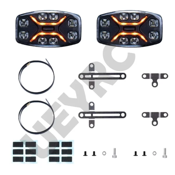 [2pcs] 1:14th Scale LED Simulation Spotlight Roof Lights for Tamiya RC Truck SCANIA 770S R620 Volvo FH16XL 750 MAN TGX Car Accessories
