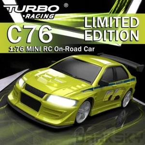 Turbo Racing C76 Limited Edition Flat Running Racing 1:76 MINI RC Remote Control On-road Car Desktop Adult Children's Toys