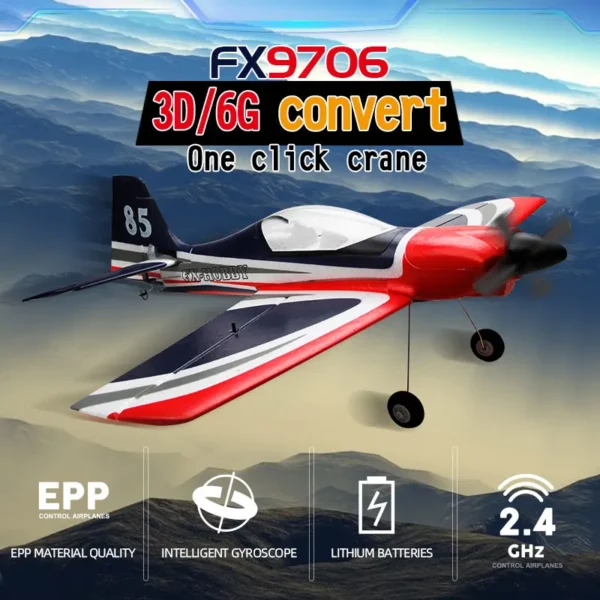 FX9706 RC Plane 580MM Fixed Wing Glider 5 CH 3D/6G Remote Control Aircraft 2.4G Brushless Motor Fighter Model Toys for Children - Image 2