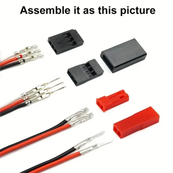 400pcs Connector Female Male 2/3 Pin Kit for JR JST SYP Futaba Male Female Jumper Cable Plug for RC Robot Airplane Car Servo - Image 5