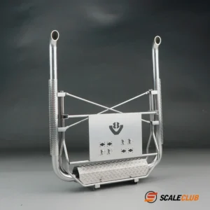 Scaleclub Metal Stainless Steel V8 Exhaust european Style For 1/14 Tamiya RC Truck Trailer Scania Benz Actros Volvo DIY Part - Image 2