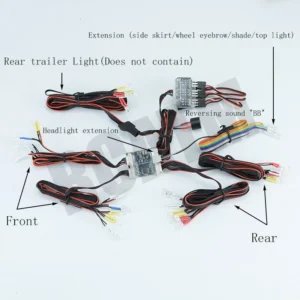 LED Front Rear Light System for 1/14 Tamiya Truck Trailer Scania R470 R620 Benz Actros 3363 1851 Volvo MAN King DIY - Image 2