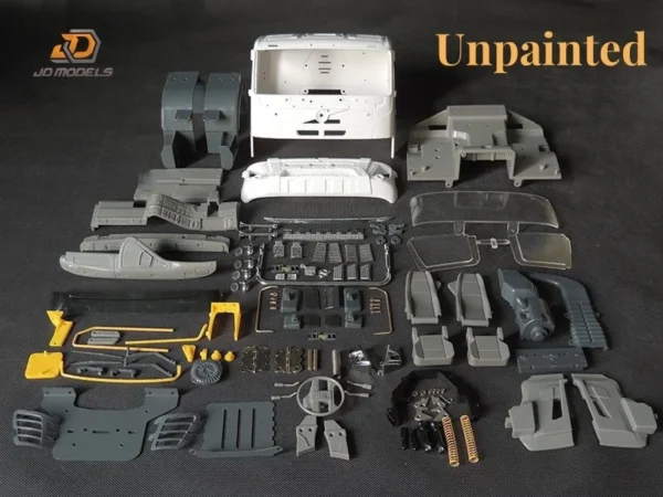 [Unpainted] 1/14 RC Truck Cab KIT JDM-110 Suitable For Tamiya LESU FMX RC Tractor Truck 1/14 Radio Control Parts Accessories Boys Model DIY