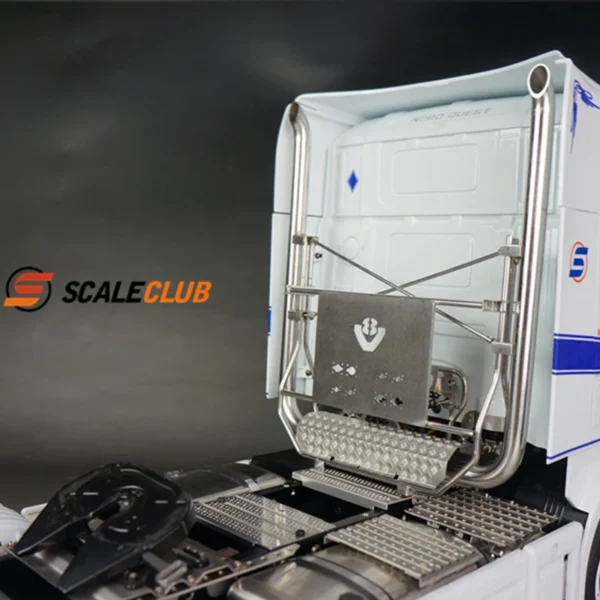Scaleclub Metal Stainless Steel V8 Exhaust european Style For 1/14 Tamiya RC Truck Trailer Scania Benz Actros Volvo DIY Part - Image 5