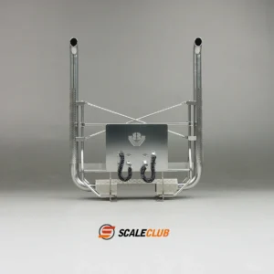 Scaleclub Metal Stainless Steel V8 Exhaust european Style For 1/14 Tamiya RC Truck Trailer Scania Benz Actros Volvo DIY Part - Image 3