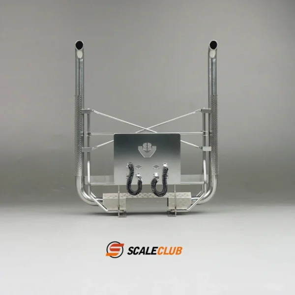 Scaleclub Metal Stainless Steel V8 Exhaust european Style For 1/14 Tamiya RC Truck Trailer Scania Benz Actros Volvo DIY Part - Image 3