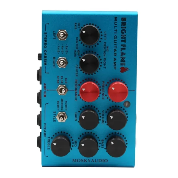 Superior MOSKYAUDIO Audio Bright Flame Multi Guitar Amp Simulator Pedal Stereo Cabinet Sim Box Preamp DI Box Effect Pedal - Image 4