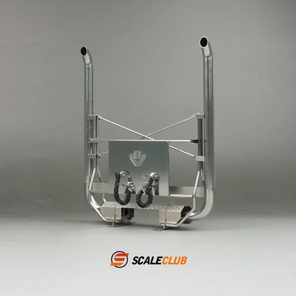 Scaleclub Metal Stainless Steel V8 Exhaust european Style For 1/14 Tamiya RC Truck Trailer Scania Benz Actros Volvo DIY Part - Image 6