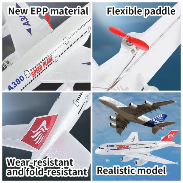 Hot Gyro Airplane Airbus A380 RC Airplane Foam Toys 2.4G Fixed Wing Plane Outdoor Toys Drone Easy Fly Children Gift - Image 4