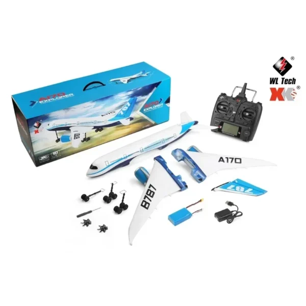 WLtoys XK A170 RC Airplane 660mm Wingspan 2.4G 4CH Remote Control Airplane 3D/6G Brushless Motor EPO Material Drone Boys Toys - Image 3