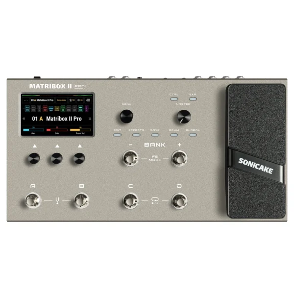 SONICAKE Matribox II Pro 4.3“ colorful touch screen Guitar Bass Amp Modeling IR Multi-Effects with Expression Pedal FX Loop MIDI